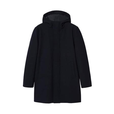 Mango Parka i genanvendt uld Blå, Herre Vinterjakker