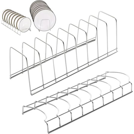 Diskställ, tallriksförvaringsställ, skålställ köksförvaringsställ 2-delars set
