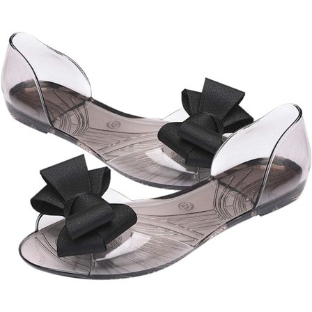 Damkristallsandaler Rosett Flats: Jelly Slip-on Utomhus Regn Flat