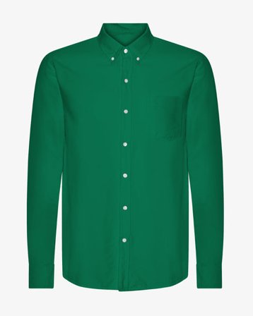 Organic Button Down Shirt - Kelly Green - Male - S
