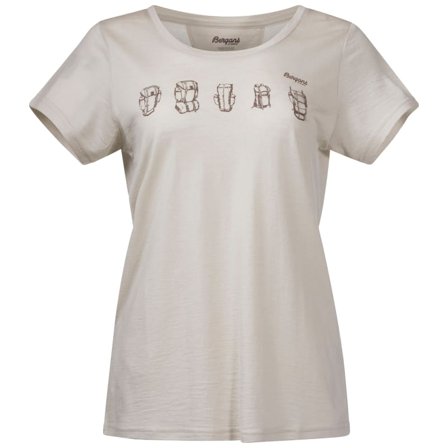 Bergans Backpack Wool Women's Tee Women short-sleeved sweaters Beige XS