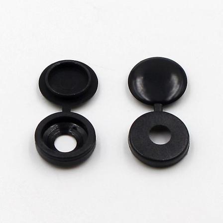 100 stk. hængslet skruelåg Fold skruedæksler Plastskruelåg Skive Flip Tops Skruedæksler i ét stykke Dark grey