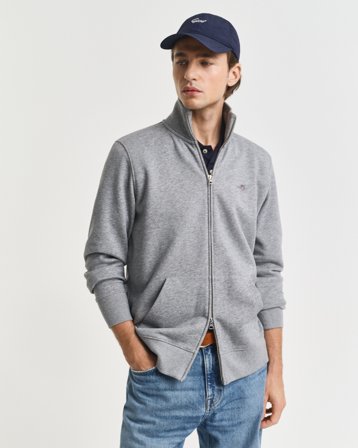 GANT Herren Sweatjacke (XXL) Schwarz Grau