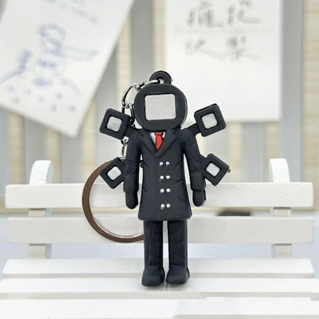 1 stk nøglering ornament Skibidi toilet vedhæng A A