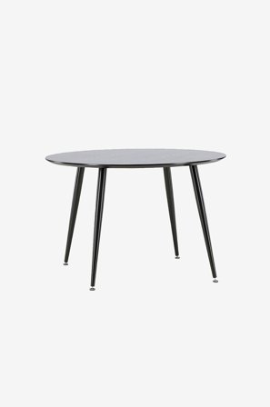 Venture Home - Runt Matbord Dipp, 115x75 cm - Svart - Matbord - Från Homeroom