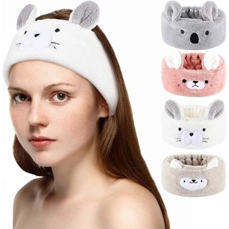 4 stk. Makeup Spa Pandebånd Dyr Pandebånd til Ansigtsvask