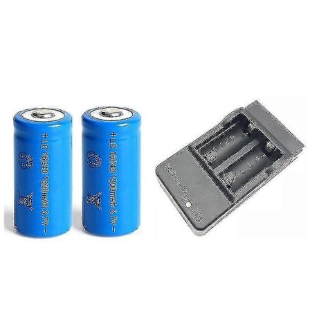 Tib 2st/set 16340 Batteri Cr123a 3.7v 1300mah Uppladdningsbart Li-ion Batteri För Led Ficklampa Batery Litio Batteri Grossist