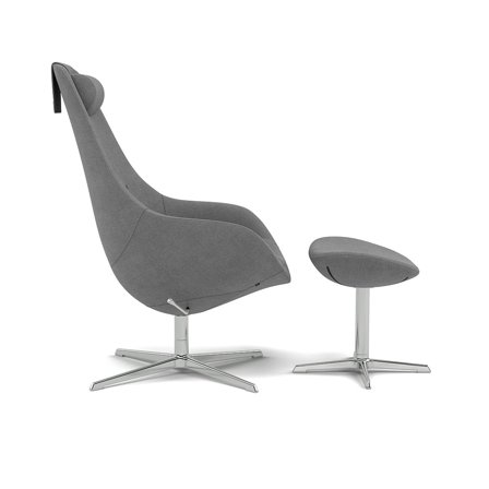 Varier Furniture Kokon - Grey Wool - Chrome base