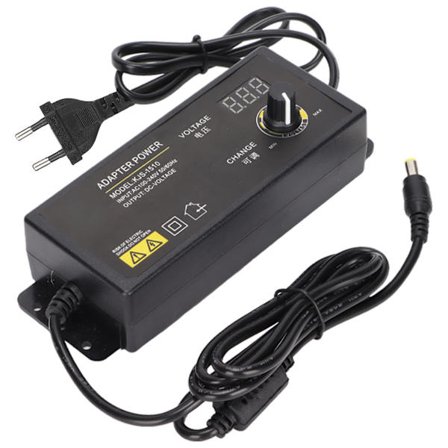 Strømadapter Justerbar Spenningshastighetsregulering 3‐24V 4A 90W LED Digital Display Adapter 100‐240VEU Plugg