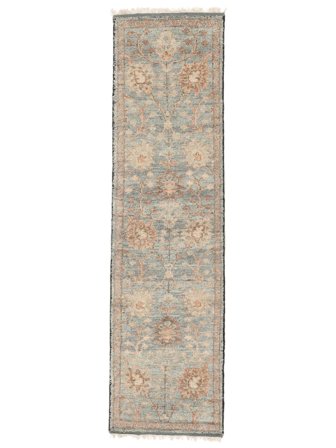 Oushak Indo Rug 79X295 Runner Orange/Brown Wool, India