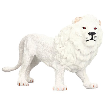 Hvite løvefigurer leker for barn håndfarget naturtro løvefigur øvelse verdsettelsesevner løveornament