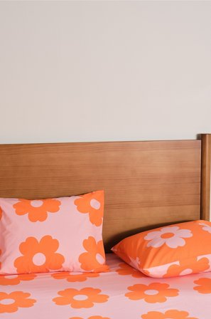 Jotex - 2-pakke Putetrekk 50x60 Cm Rosa/oransje - WERNER - Kjøp Putevar hos Jotex