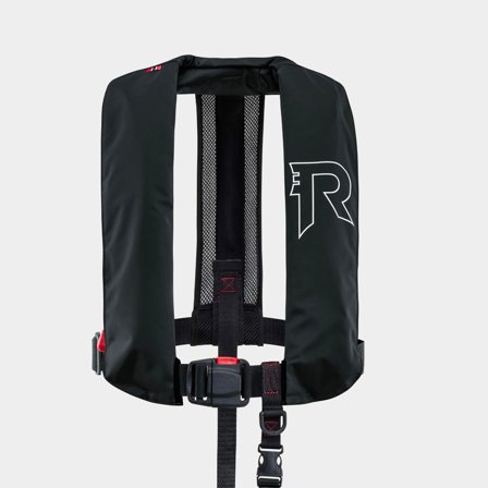 Oppustelig flydevest Regatta AquaSafe Elite 170N Black, automatisk, One-Size (40+ kg) + kulsyrepatron 33 gram, 40+ kg