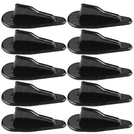 10 stk. Universal Svart Stil Bil Tak Hai Finne Spoiler Vinge Kit Vortex Generator