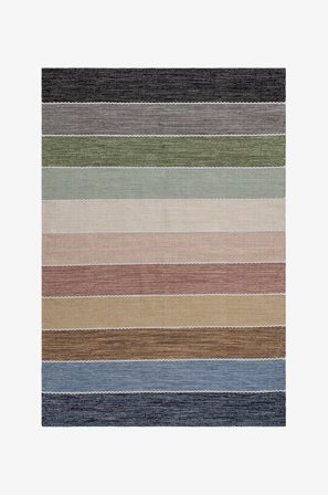 KM Home - Bomuldstæppe Nyhamn - Flerfarvet - Bomulds- & kludetæpper - 200X290 - Fra Homeroom