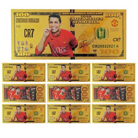 Ronaldo stjärnfotboll minnessedel Europa Cup perifer sand super liga souvenir perifer 10pcs 3