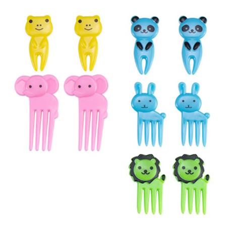 Mini Kids Animal Farm Fruktgaffel Tecknad Snack Cake Dessert Fr