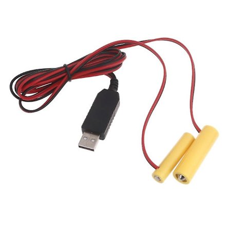 Usb 5v till 1,5v Lr6 Aa+lr3 Aaa Batteri Power Kabel Dummy Batteri Adapter Ström