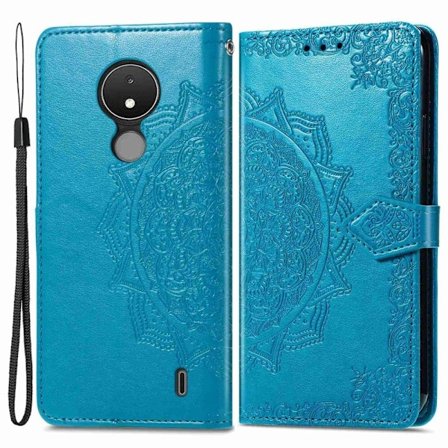 Mandala läder Nokia C21 fodral - Blå