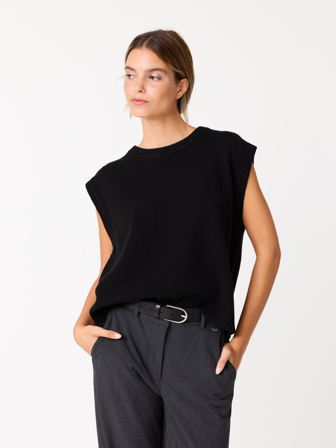 MATCH - Ariane vest - Jean Paul - Str. XS - Dame - Gensere & Cardigans - Svart - 100% ull