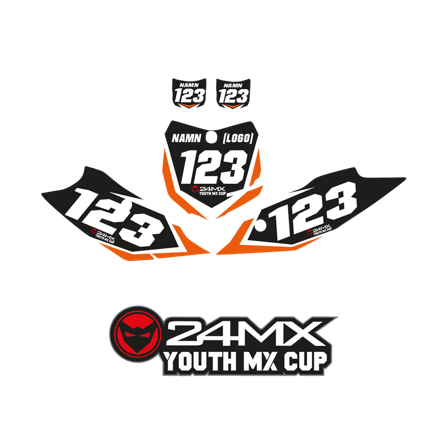 Nummerplåtsdekaler 24MX Youth MX Cup - Honda CRF 110F 2013-2026