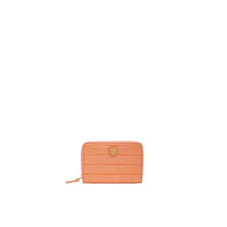 Coccinelle, Lucilla Croco Wallet Pomarańczowy, Kobieta, Rozmiar: ONE Size