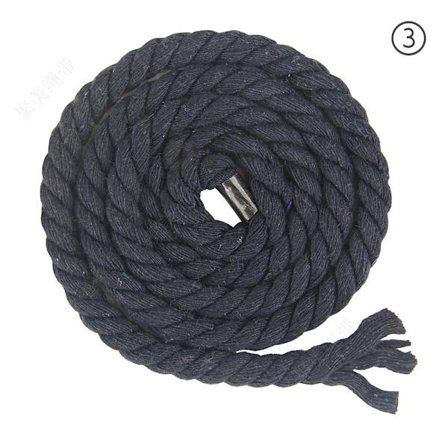8 mm x 20 m 3-säikeinen punottu puuvillaköysi askarteluun, neulomiseen ja lankaan