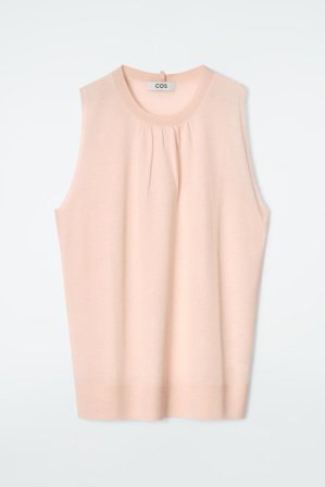 COS Damen Fine Cashmere Vest - Beige