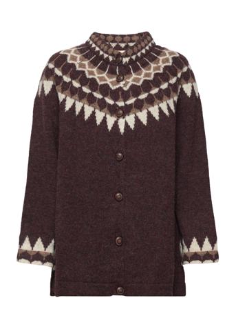 Doreen Strikkegenser Cardigan Multi/mønstret Jumperfabriken