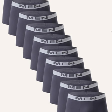 10-pack Herrkalsonger - Andningsbara, Bekväma, Enfärgade, Perfekta för Vardagsklädsel, Gym eller Daglig Användning, Mjukt Tyg, Åtsittande Passform