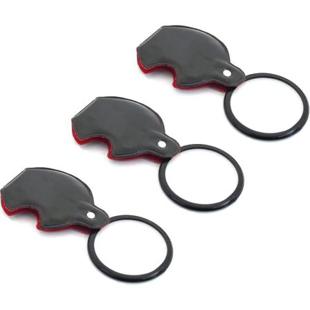 Mini-suurennuslasi 10x Taittuva Tasku Suurennuslasi 50mm Loupe Kiertävällä Suojakannella Lukemiseen, Tarrojen Lukemiseen, Käsitöihin (3 kpl)