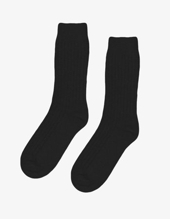 Merino Wool Blend Sock - Deep Black - 36-40