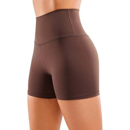 Träningsshorts för damer Naked Feeling - 4'' /6'' /8'' Höga cykelshorts Yoga Träning Löpning Spandexshorts Taupe Taup