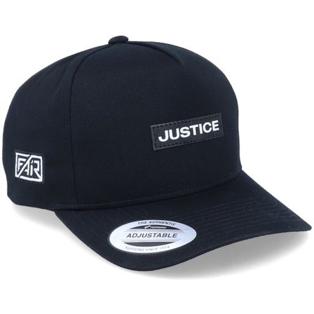 Fair - Svart adjustable Keps - Justice Patch Curved A-Frame Black Adjustable @ Hatstore