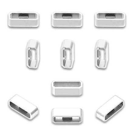 /EA/10st Klockarmband Hållare Ögla Ring Fäst Spänne för Garmin-Venu 2S 18mm Vit