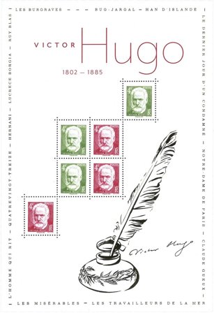 Frankrig - Victor Hugo - Postfrisk miniark