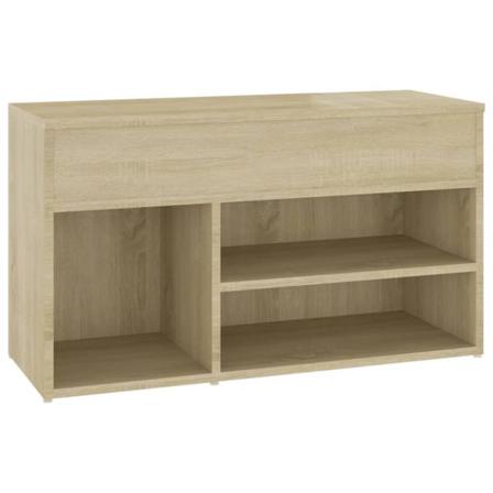 Vidaxl Skobänk Sonoma-ek 80x30x45 Cm Konstruerat Trä Brun