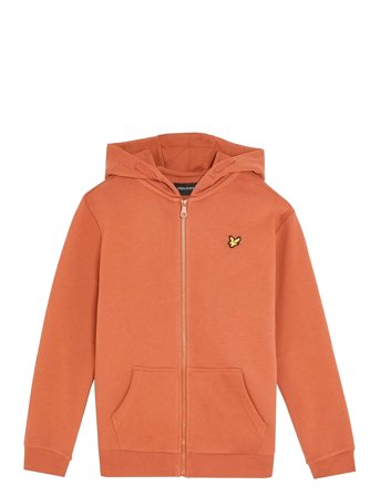 Lyle & Scott Zip Through Hoodie - Orange - 9-10