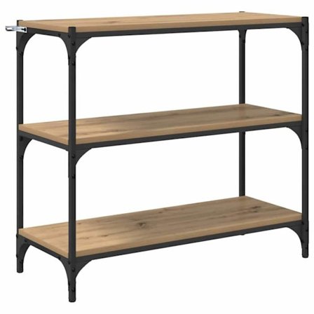 Industriell bokhylla - vidaXL - Konstfuru - 80x33x70,5 cm - Ingenjörsträ och järn - 3 hyllor