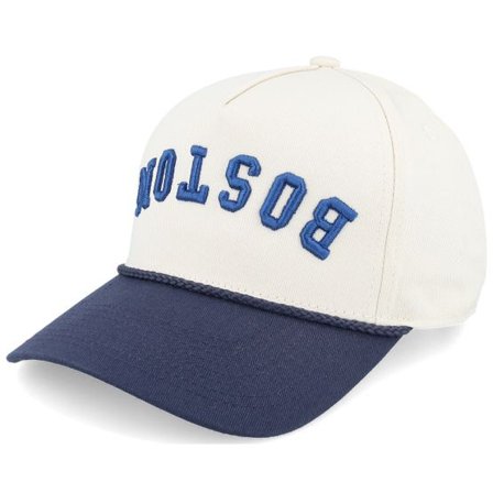 Iconic - Beige adjustable Keps - Boston Upside Down 3d Rope Stone/Navy Adjustable @ Hatstore