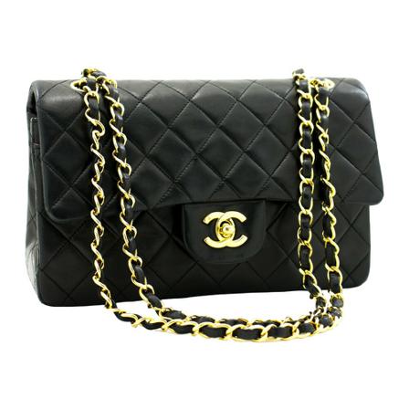 Chanel Vintage Pre-owned Timeless Sort, Dame Vintage Tasker, Størrelse: ONE Size