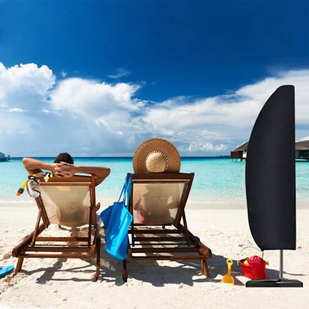 Aurinkovarjon suojus vedenpitävällä ja kestävällä tangolla, valmistettu 210D Oxford -kankaasta - 2 m 205 x 30 x 57/45 cm