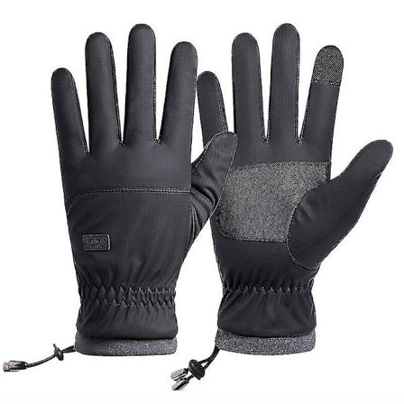 Vinter -20 grader Kuldetette skihansker Herre Vindtette Vanntette Holde Varme Hansker Berøringsskjerm Anti Sklisikre Myke Fluffy Hansker
