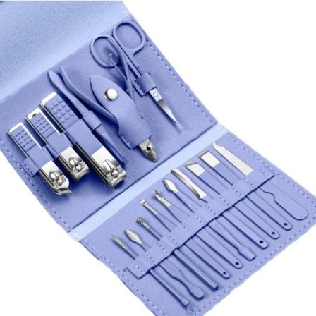 Royal Blue - Manikyr- og pedikyrssett for menn og kvinner - 16 deler