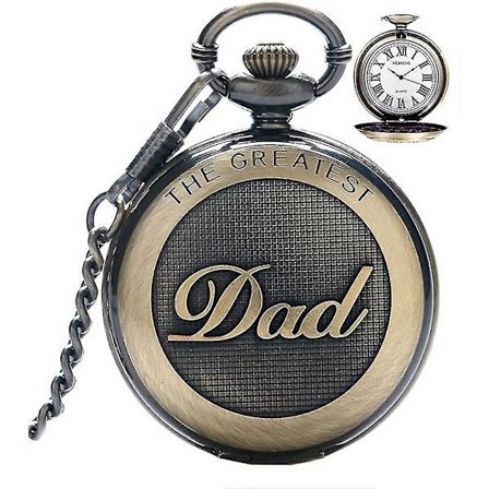 Mænds Lommeur, Vintage Stil, Kvartsur Med Kæde, Med Romertal