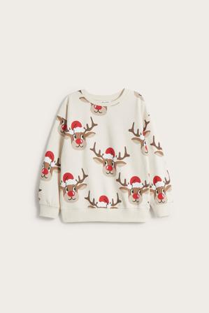 Julemønstret sweatshirt | Lys beige | Barn | Kappahl