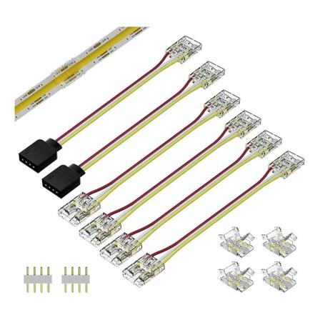 10 mm liittimet CCT-säädettäville COB-LED-nauhavaloille, 3-napaiset liitosliittimet ilman juottamista