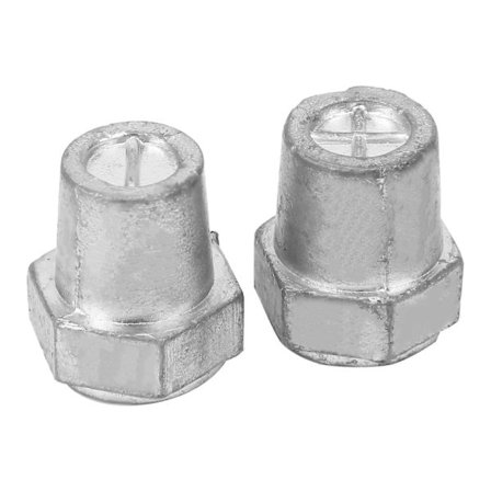 2 stk Bilbatteri Klemmesøylekontakt Positiv Negativ med God Elektrisk Ledningsevne