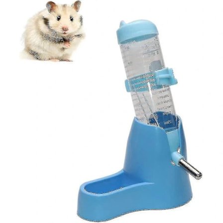 3-in-1 riippuva juomapullo hamsterille, automaattinen lemmikkieläinten juoma-automaatti pohjalla kääpiöhamsterille hiirelle rotalle siilille sininen 