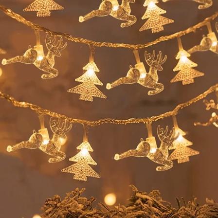 Snowflake LED String Lights God Jul Hemdekorationer 2023 Julgransprydnader Julklappar Nytt År 2024 5 5M 50LED